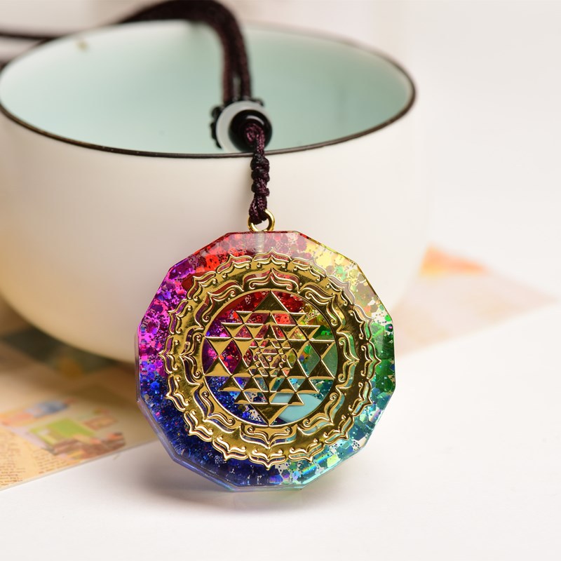 SRI YANTRA HEALING CRYSTAL necklace